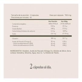 Glutatión Puro + Omega 3 Antioxidante | 90 Softgels | Maklen Sabor Sin sabor