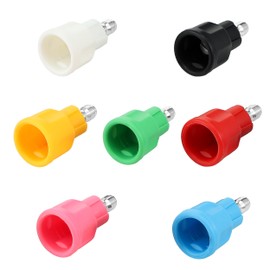 EZALOR 7Pcs Pressure Washer Nozzle Guard, Power Washer Tips with Upgraded Rubber Protector Cover, Stainless Steel Power Washing Tips with 1/4" Quick Connect, Orifice 4.0