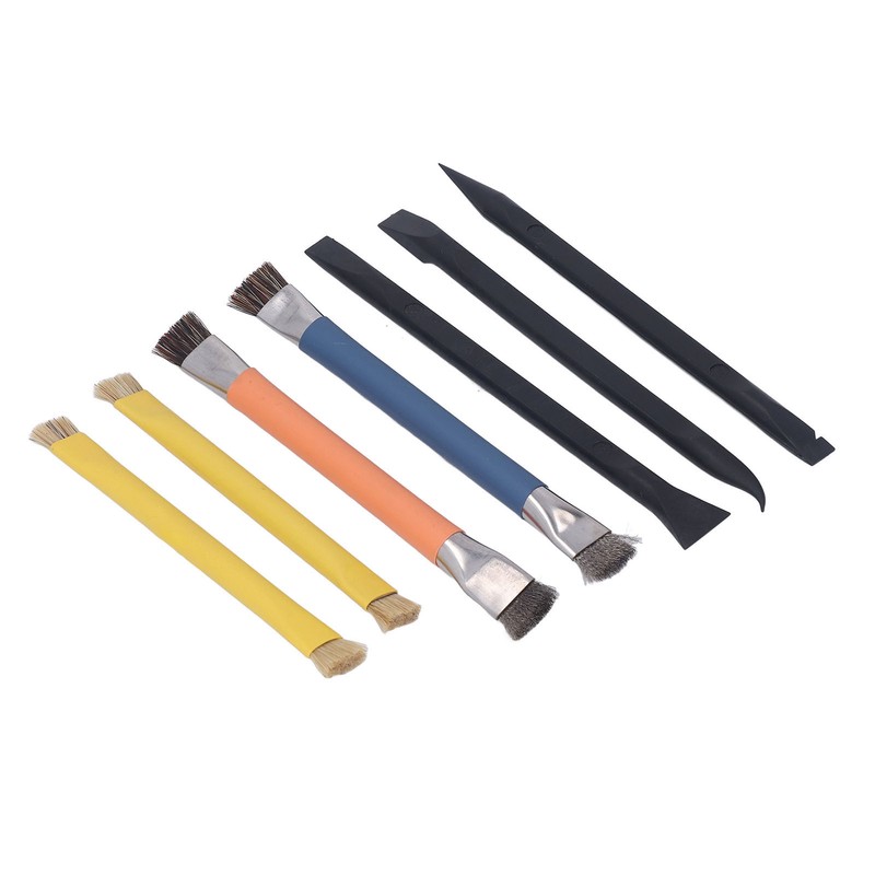 Pry Tool Brush Set ABS Stainless Steel Electronic Repair Cleaning