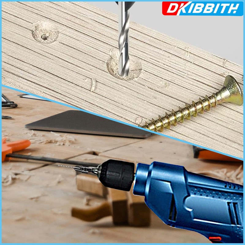 DKIBBITH 12-Piece Countersink Drill Bit Set with 5 Spare Bits,