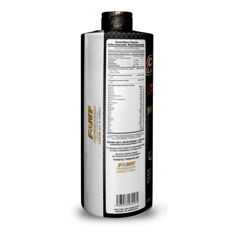 Carnitina Taurina Cafeina Líquida Fnt 500ml L-carnitina Gca