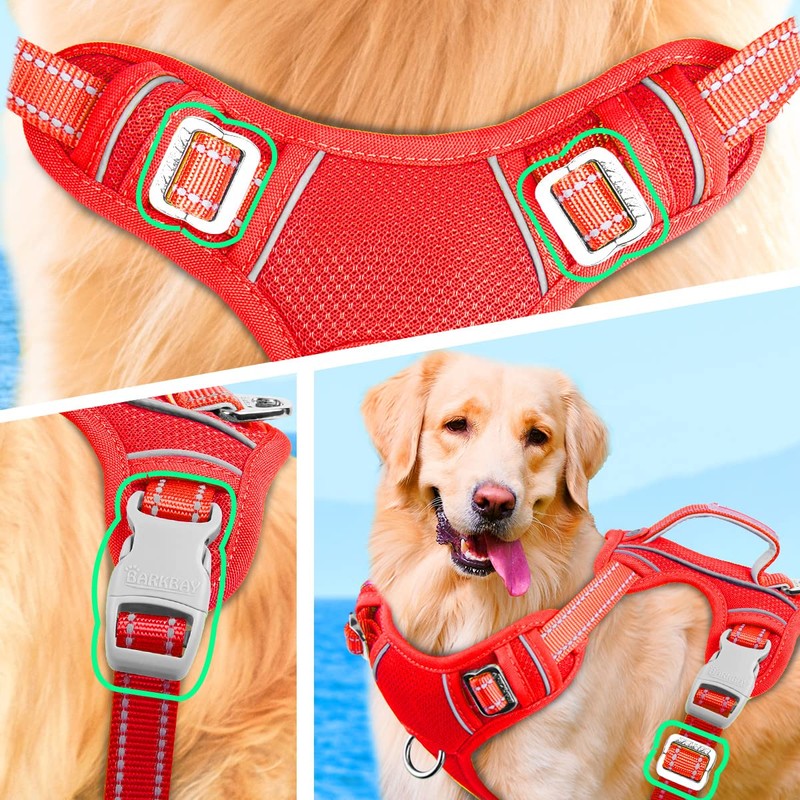 BARKBAY No Pull Dog Harness Large Reflective Dog Harness with