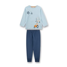 Sanetta Boys Long Pyjamas Blue Tractor | High Quality and Comfortable Cotton Pyjamas for Boys, blue