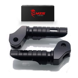 MZS Motorcycle Foot Pegs, 360° Roating Rider Front Footpegs Footrest Rest Pedal Black CNC Compatible with Bonneville T100 2016-2022 / Bonneville T120 2016-2022