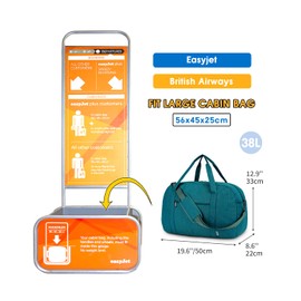 for Large Cabin Bag 56x45x25 Travel Duffel Bag with Wet Pocket Carry on Luggage Overnight for Women and Men 38L (Teal)