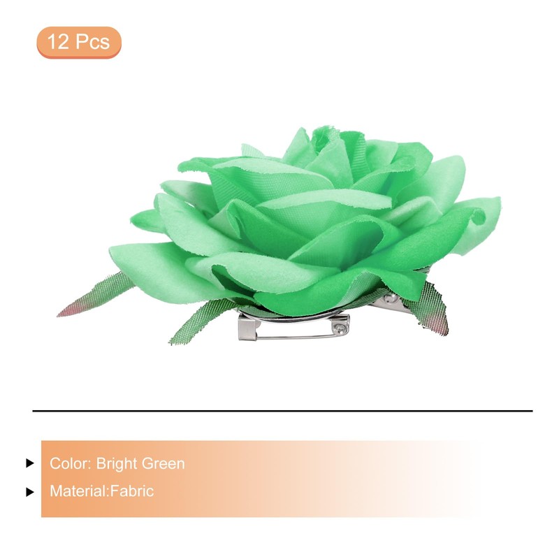 sourcing map 12 Pcs Rose Flower Hair Clips 3 Inch