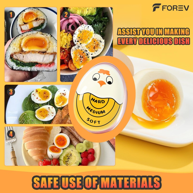 Egg Timer for Hard Boiled Eggs Soft Boiled Color Changing