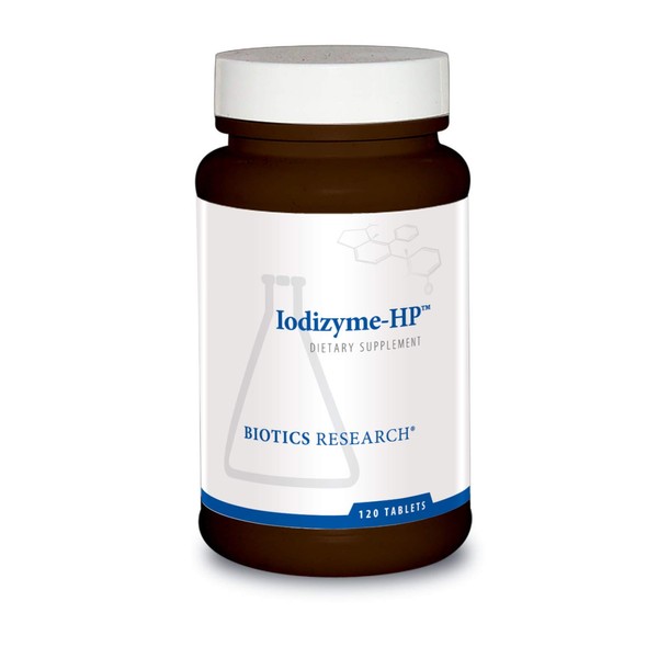 Biotics Research Iodizyme HP Iodine, Thyroid Support, Cellular Metabolism, Promotes Energy, Supports Metabolic Function, T3, T4, TSH 120 Tablets