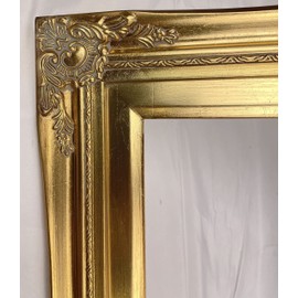 TP Picture Frame 24 x 30 inch Antique Gold Ornate Baroque Wood (No Glass and Backing) 3” Wide