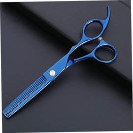 Healvian 2pcs Professional Hair Cutting Scissors for Home Use Blue Straight Shears Thinning Shears Durable Hairdressing Tools for Barbers and Families