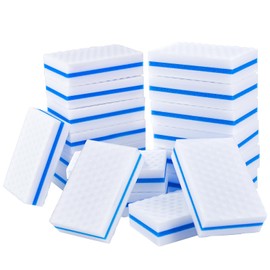 M. Neat Upgrade Melamine Sponge, 20 Pack Extra Thick More Lasting 3X Density Premium Magic Sponge Eraser, Multi Surface Power Scrubber Foam Stain and Mark Removal Cleaning Pads
