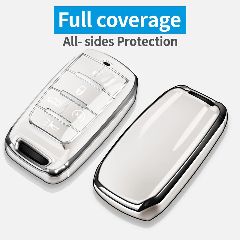 Tukellen for Dodge Key Fob Cover Soft TPU Full Protection