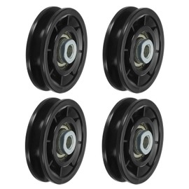 PATIKIL Universal Bearing Pulley Wheel 70mm/2.8", 4 Pack Nylon Bearing Pulley Wheel Lifting Bearing Wheel Replace for Gym Equipment Part Cable Machine
