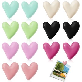 14Pcs Cute Fridge Magnets, 7Colors Heart Magnets Cute Magnets, Refrigerator Magnets Locker Magnets for Refrigerator, Strong Holding Power, Whiteboard Magnets for Kitchen Classroom Office Cabinet