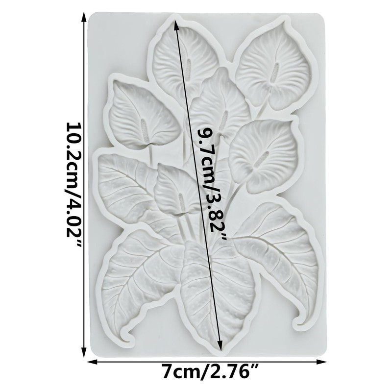 TAOXIBEI Leaf Polymer Clay Molds Monstera Leaf Silicone Mold