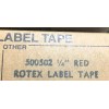 Rotex 1/4” Manual Embossed Label Maker Tape Red 144" New
