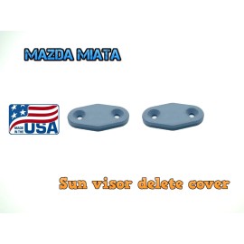 RCR  1990-2005 Mazda Miata Grey Sun Visor Delete Block off Blank Plates MX-5 NA NB