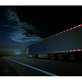 All Star Truck Parts New 2" x150' roll DOT-C2 Ultra Reflective Safety 6" Red/ 6" White Conspicuity Tape Truck Trailer Horse Diamond Pattern Long Lasting Waterproof Material, Super Strong Adhesive!