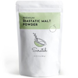Scratch Diastatic Malt Powder for Baking - (10oz) Dried Barley for...