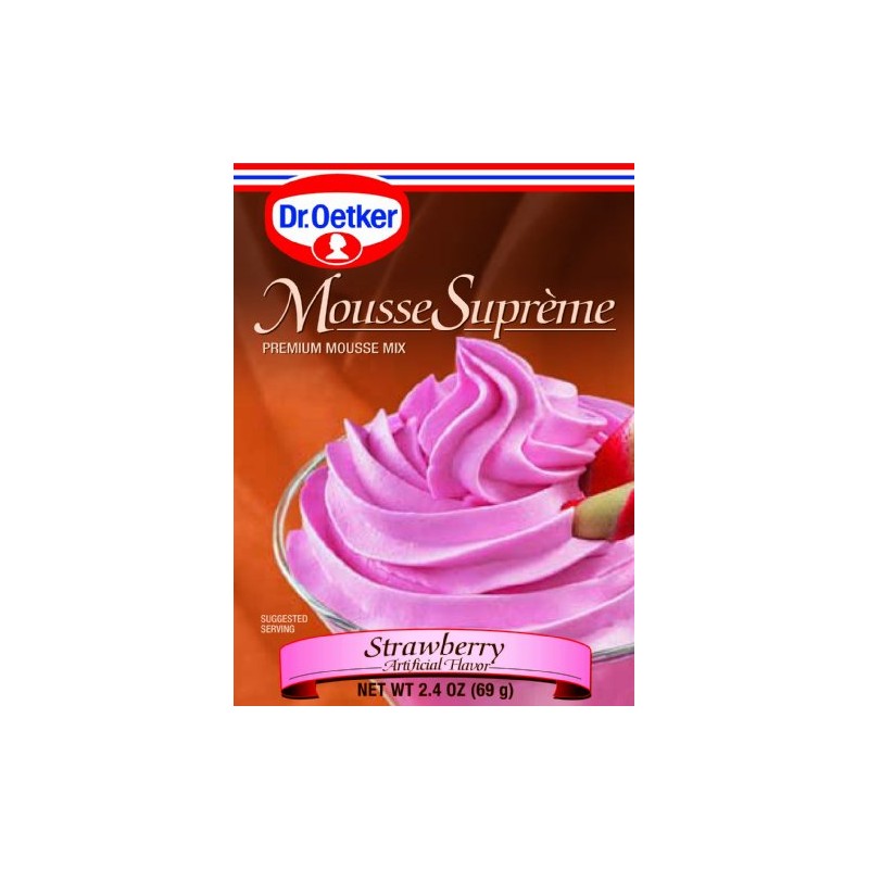 Dr. Oetker Strawberry Mousse, 2.4-Ounce (Pack of 6)