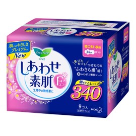 ロリエ エフ しあわせ素肌 特に多い夜用 羽つき 34cm 9コ入