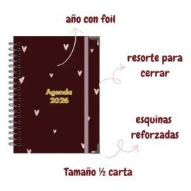 Agenda Diaria 2026 Con Planificador Anual Y Mensual