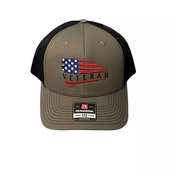 Richardson US Veteran Custom Embroidered Richardson 112 Hat adjustable