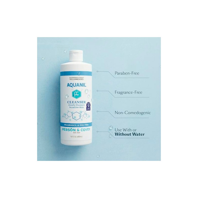 Aquanil Lotion A Gentle, Soapless Lipid-Free Cleanser - 16 fl