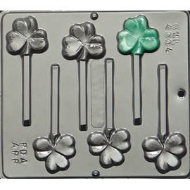 Candy Molds N More Three Leaf Clover St. Patrick's Day Lollipop Chocolate Candy Mold St. Patricks Day 4004