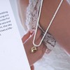 TseenYi Glittering Chain Necklaces Shiny Gypsophila Necklace Gold Heart Necklace