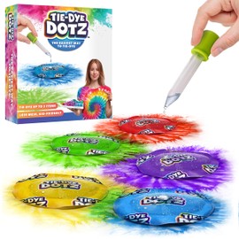 Blue Marble Tie-Dye Dotz 15-Piece Set – Make Vibrant, Colorful Tie Dye Designs with Dotz, Droppers, and Gloves – Fun and Easy Craft Kit for Kids and Beginners