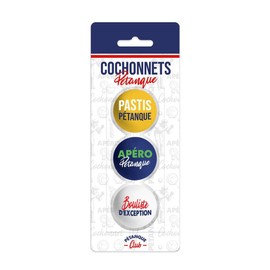 SUD TRADING COMPANY Set of 3 Pétanque Target Balls, Model Club