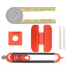 6Pcs Scribing Tool Protractor Angle Scriber Measuring Ruler Pencil Set