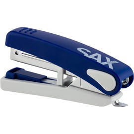 Stapler SAX519, capacity 20 sheets, flat stapling, built in staple remover, blue