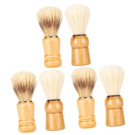 Minkissy 6pcs Beard Brush for Men Wood Handle Shaving Brush for Home Salon Use Lightweight Bristles for Easy Beard Styling and Care Father's Day
