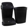 Leendines 4 Pack 6.5 Gallon Small Swing Top Trash Can,