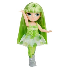 Rainbow High Littles Rainbow Fantasy Fairies & Pet - Emerald, Green - 14cm Posable Small Doll & Fantasy Dragon Pet with Interchangeable Fairy Wings, Cute Present for Children 4+
