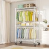 FUTASSI P3 Rolling Clothes Rack, Clothing Racks for Hanging Clothes,