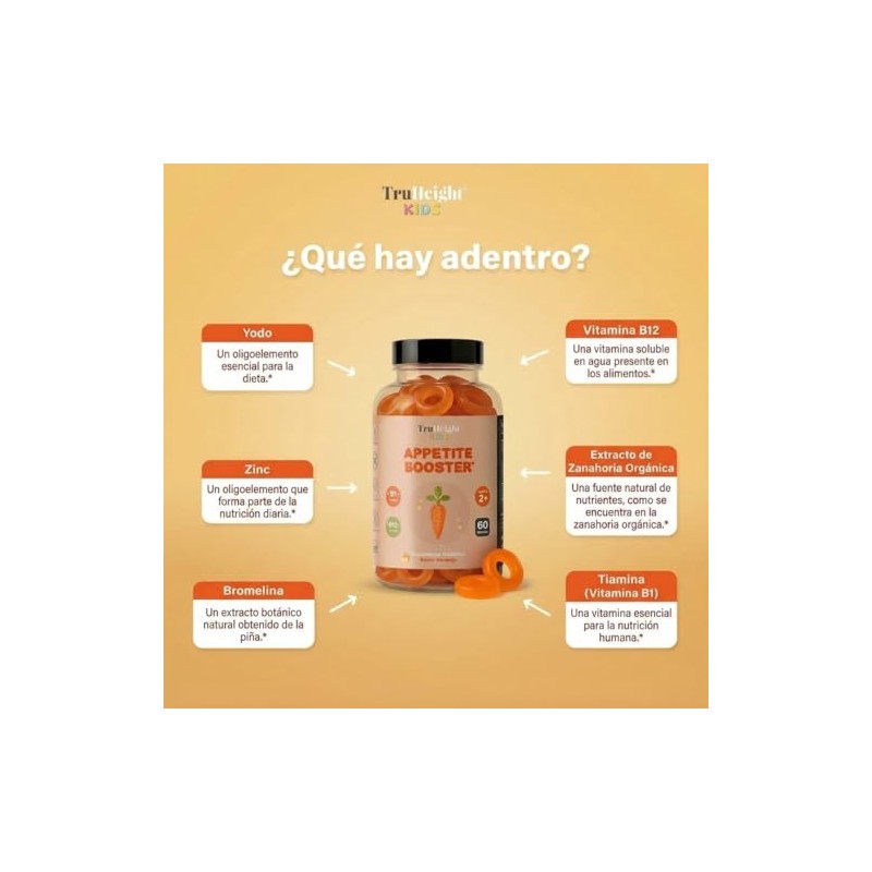 Truheight Gummies Gomitas Infantiles Años Adelante Vitaminas Minerales Sabor Natural