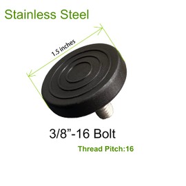 SINGTAN #304 Stainless Steel Furniture Levelers-Pack of 8 | Furniture Feet,Heavy Duty Adjusting Foot | Adjustable Furniture Legs | Table Levelers | Chair Levelers,3/8"-16 Threaded Bolt