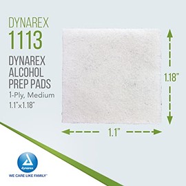 Dynarex Almohadillas de preparación de alcohol - 200/Box - Medium