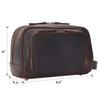 Polare Vintage Full Grain Leather Handmade Travel Toiletry Bag for