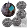 Mafab Set 4 Fibra Metálica Espiral Para Lavar Trastes Cocina