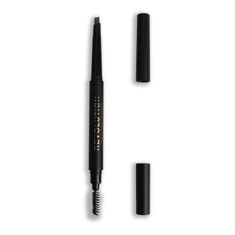 Makeup Revolution Duo Brow Definer Pencil, Medium Brown - Donkerblond