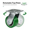 HANDSAMMU 4 Inch Caster Wheels- Heavy Duty Casters, Polyurethane on