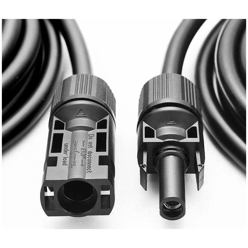 solartronics Verlängerungskabel 6mm² Solarkabel schwarz mit Stecker beidseitig für Solarmodule