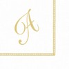Monogrammed Initials Cocktail Napkins Gold Letter Script 20 Napkins A