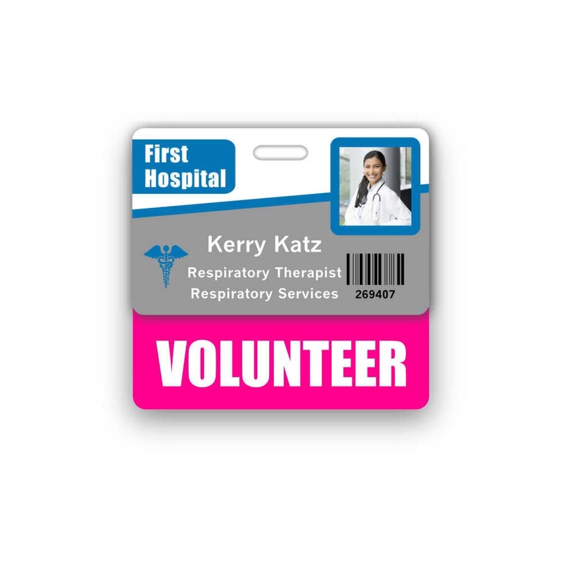 Volunteer Badge Buddy Horizontal w/Height & Weight Conversion Charts (Standard,