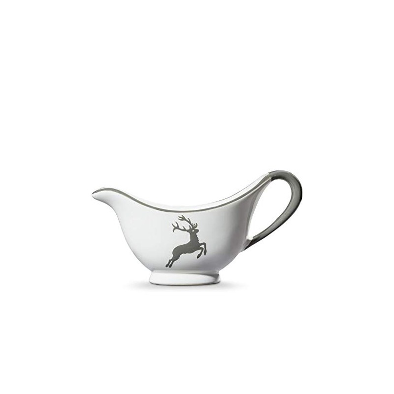 GMUNDNER KERAMIK Gravy Boat Capacity: 0.2 Litres Grey Deer Crockery