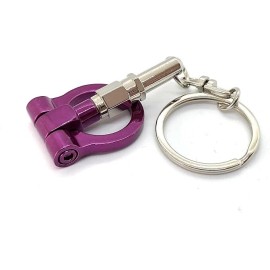 gtrotors Purple Tow Hook Keychain Automotive Part Car Gift Key Chain Ring JDM Off-Road